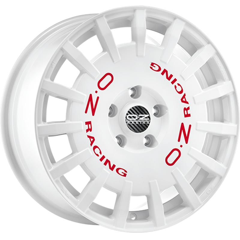 OZ RACING RALLY RACING WHITE RED LETTERING